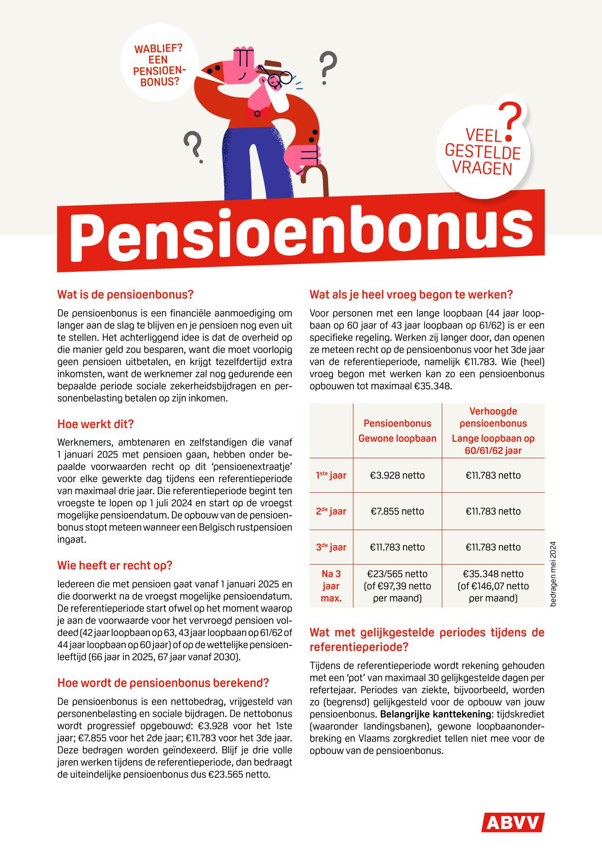 Flyer Pensioenbonus